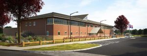 National Guard Putnam Readiness Center designed by Ames and Whitaker Architects Southington CT
